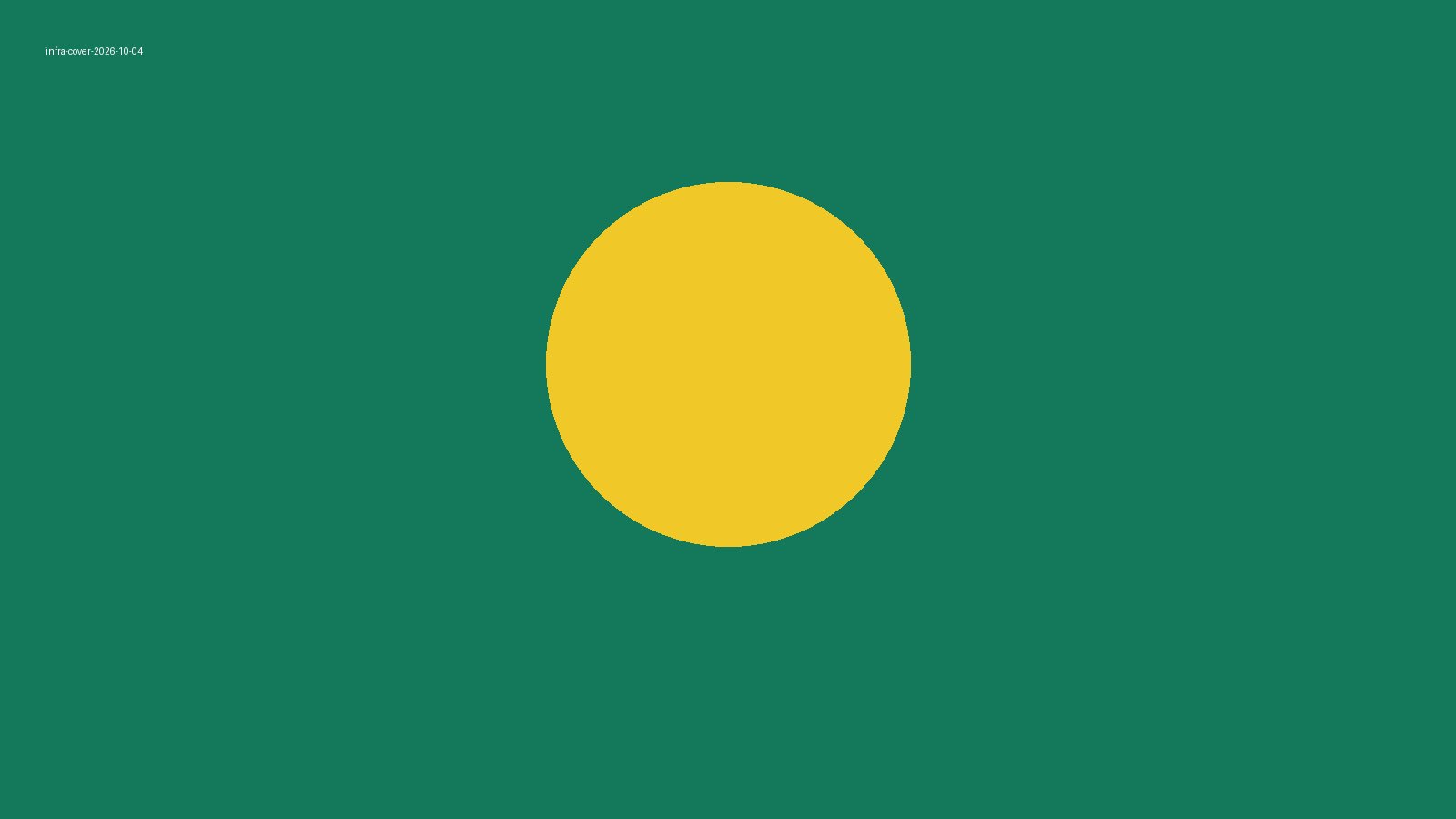 Green test cover with a yellow sun